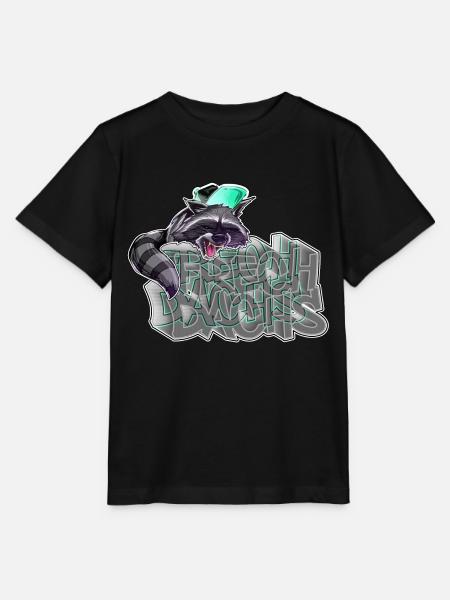 Frechdachs- Frecher Waschbär - Stanley/Stella Kinder T-Shirt MINI CREATOR - Schwarz