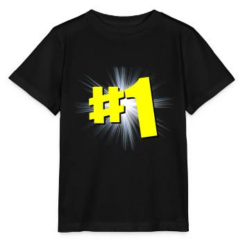 Top1, #1, Battle royale, Geek, Jeux vidéo - T-shirt bio MINI CREATOR Stanley/Stella Enfant - noir - Devant - Mikhail (115cm)