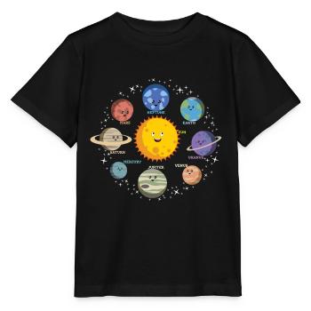 Planètes du système solaire - Galaxy Spaceman Gift - T-shirt bio MINI CREATOR Stanley/Stella Enfant - noir - Devant - Mikhail (115cm)