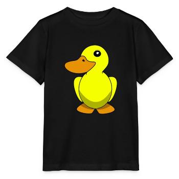 Ente Quietscheente gelb Kinder - Stanley/Stella Kinder T-Shirt MINI CREATOR  - Schwarz - Vorne - Mikhail (115cm)