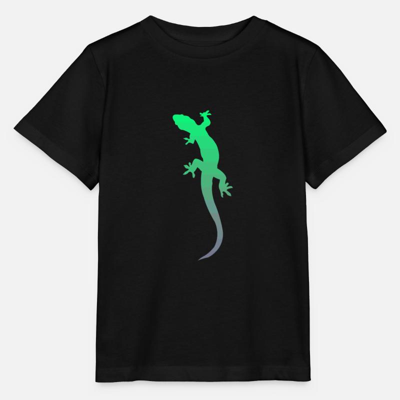 Gecko Salamandre Lézard - T-shirt bio MINI CREATOR Stanley/Stella Enfant - noir