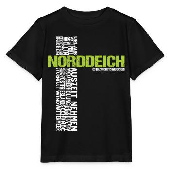 Norddeich Holiday North Sea East Frisia Coast North - Stanley/Stella MINI CREATOR Kids’ T-Shirt - black - Front - Mikhail (115cm)