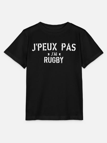 J peux pas j ai Rugby - T-shirt bio MINI CREATOR Stanley/Stella Enfant - noir