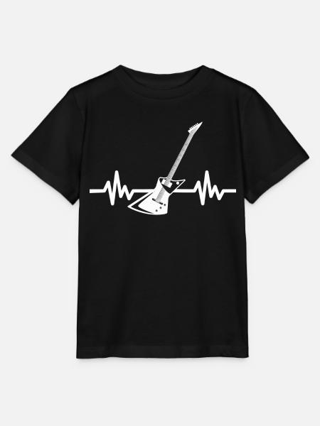 Herzschlag Gitarre - Rock n Roll Punk Band Metal - Stanley/Stella Kinder T-Shirt MINI CREATOR  - Schwarz