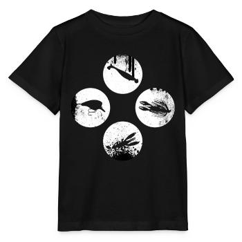Raubfische Köder Geschenk Spinnangler - Stanley/Stella Kinder T-Shirt MINI CREATOR  - Schwarz - Vorne - Mikhail (115cm)