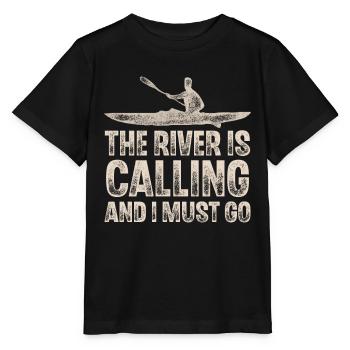 Kayak Kayaking Paddle Kayaker Kayaker - Stanley/Stella MINI CREATOR Kids’ T-Shirt - black - Front - Mikhail (115cm)