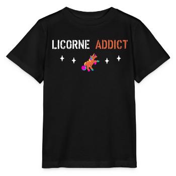 Unicorn addict - Stanley/Stella MINI CREATOR Kids’ T-Shirt - black - Front - Mikhail (115cm)