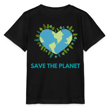 Save The Planet! - Stanley/Stella Kinder T-Shirt MINI CREATOR  - Schwarz - Vorne - Mikhail (115cm)