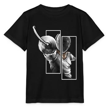 Fencers From The Front - Fencing - Stanley/Stella MINI CREATOR Kids’ T-Shirt - black - Front - Mikhail (115cm)