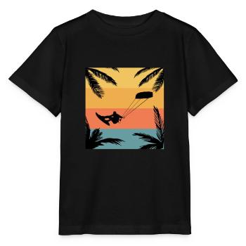 Kitesurf Kitesurfer - T-shirt bio MINI CREATOR Stanley/Stella Enfant - noir - Devant - Mikhail (115cm)