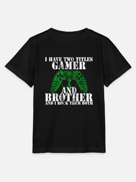 Bruder Brüderschen Zocken Gamer Gaming - Stanley/Stella T-shirt MINI CREATOR til børn - sort