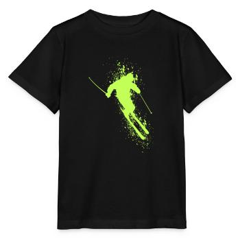 Skieur Skieur Ski - T-shirt bio MINI CREATOR Stanley/Stella Enfant - noir - Devant - Mikhail (115cm)