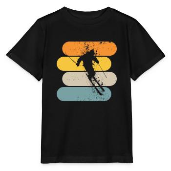 Skieur - T-shirt bio MINI CREATOR Stanley/Stella Enfant - noir - Devant - Mikhail (115cm)