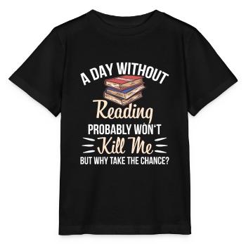 Books Bookworm Bookworm Read Book - Stanley/Stella MINI CREATOR Kids’ T-Shirt - black - Front - Mikhail (115cm)