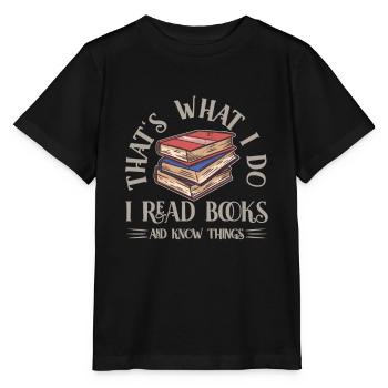 Books Bookworm Bookworm Read Book - Stanley/Stella MINI CREATOR Kids’ T-Shirt - black - Front - Mikhail (115cm)