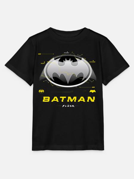 The Flash Old School Classic Batman Logo In Grey - Stanley/Stella MINI CREATOR Kids’ T-Shirt - black