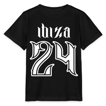 Ibiza 24 Jours fériés 2024 - T-shirt bio MINI CREATOR Stanley/Stella Enfant - noir - Devant - Mikhail (115cm)