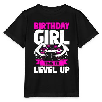 Gamer Geburtstag Time To Level Up Mädchen Kind - Stanley/Stella Kinder T-Shirt MINI CREATOR  - Schwarz - Vorne - Mikhail (115cm)