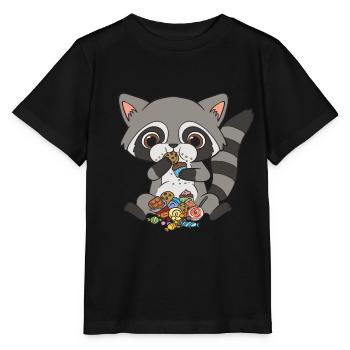 Raton laveur raton laveur bébé raton laveur - T-shirt bio MINI CREATOR Stanley/Stella Enfant - noir - Devant - Mikhail (115cm)