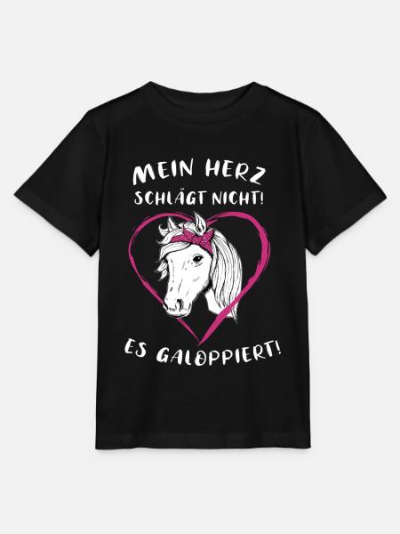 Pferde Herz Reiterin Geschenkidee - Stanley/Stella Kinder T-Shirt MINI CREATOR  - Schwarz