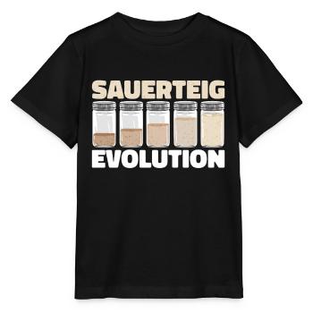 Bäcker Bäckerei Pan Sauerteig Evolution - Stanley/Stella Kinder T-Shirt MINI CREATOR  - Schwarz - Vorne - Mikhail (115cm)