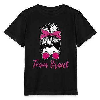 Team Braut - Stanley/Stella Kinder T-Shirt MINI CREATOR  - Schwarz - Vorne - Mikhail (115cm)