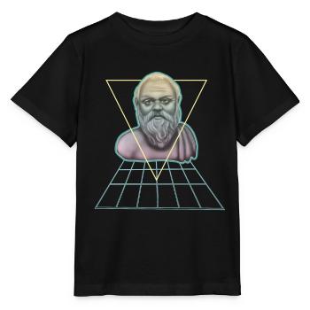 Socrate Philosophe grec moderne - T-shirt bio MINI CREATOR Stanley/Stella Enfant - noir - Devant - Mikhail (115cm)