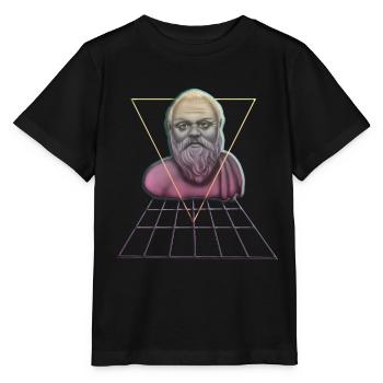 Socrate Philosophe Cadeau d’étudiant - T-shirt bio MINI CREATOR Stanley/Stella Enfant - noir - Devant - Mikhail (115cm)