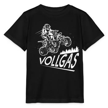 Quad Dirt Vollgas - Stanley/Stella Kinder T-Shirt MINI CREATOR  - Schwarz - Vorne - Mikhail (115cm)