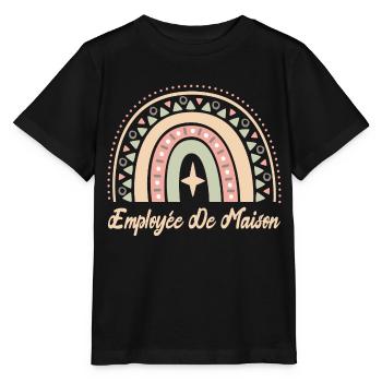 Cadeau Employée De Maison. employée de maison. - T-shirt bio MINI CREATOR Stanley/Stella Enfant - noir - Devant - Mikhail (115cm)