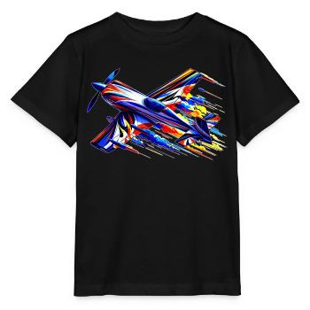 Avion de voltige 2 - T-shirt bio MINI CREATOR Stanley/Stella Enfant - noir - Devant - Mikhail (115cm)