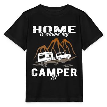 Caravane Camper Camping - T-shirt bio MINI CREATOR Stanley/Stella Enfant - noir - Devant - Mikhail (115cm)