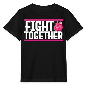 fight together. fight together, cancer. - Stanley/Stella MINI CREATOR Kids’ T-Shirt - black - Front - Mikhail (115cm)