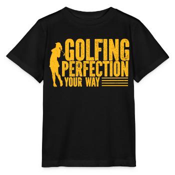 Golf - Golfclub Goldspieler Birdie Elite Luxus - Stanley/Stella Kinder T-Shirt MINI CREATOR  - Schwarz - Vorne - Mikhail (115cm)