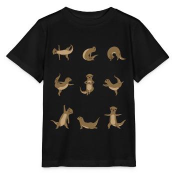 Yoga Otter Meditation Yogi Namaste Sport Geschenk - Stanley/Stella Kinder T-Shirt MINI CREATOR  - Schwarz - Vorne - Mikhail (115cm)