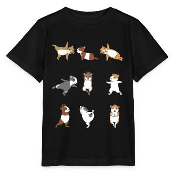 Yoga Meerschwein Meditation Yogi Namaste Geschenk - Stanley/Stella Kinder T-Shirt MINI CREATOR  - Schwarz - Vorne - Mikhail (115cm)