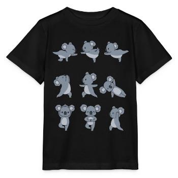 Yoga Koala Meditation Yogi Namaste Geschenk - Stanley/Stella Kinder T-Shirt MINI CREATOR  - Schwarz - Vorne - Mikhail (115cm)