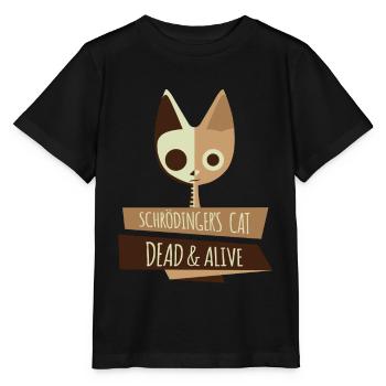 Schroedinger's Cat I Funny Dead and Alive - Stanley/Stella MINI CREATOR Kids’ T-Shirt - black - Front - Mikhail (115cm)
