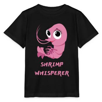 Jumbo Shrimp graphic I Shrimp Whisperer Funny Gift - Stanley/Stella MINI CREATOR Kids’ T-Shirt - black - Front - Mikhail (115cm)