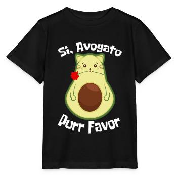 Avogato Drôle d’avocat Guacamole Ronronner Faveur Rose - T-shirt bio MINI CREATOR Stanley/Stella Enfant - noir - Devant - Mikhail (115cm)