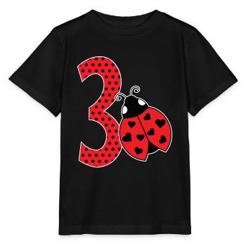 Ladybug 3rd birthday 3rd wedding anniversary gift - Stanley/Stella MINI CREATOR Kids’ T-Shirt - black - Front - Mikhail (115cm)