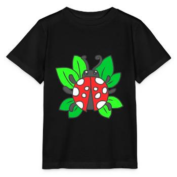 Marienkäfer Adoniskäfer Maikäfer Glückskäfer Glück - Stanley/Stella Kinder T-Shirt MINI CREATOR  - Schwarz - Vorne - Mikhail (115cm)