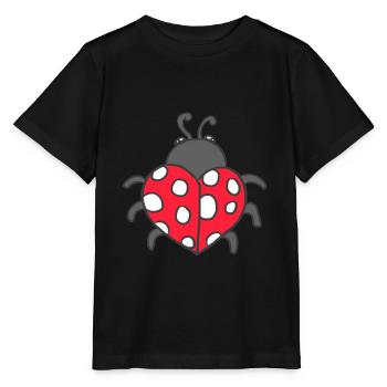 Marienkäfer Adoniskäfer Maikäfer Glückskäfer Glück - Stanley/Stella Kinder T-Shirt MINI CREATOR  - Schwarz - Vorne - Mikhail (115cm)