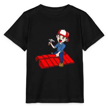 DACHDECKER - Stanley/Stella Kinder T-Shirt MINI CREATOR  - Schwarz - Vorne - Mikhail (115cm)