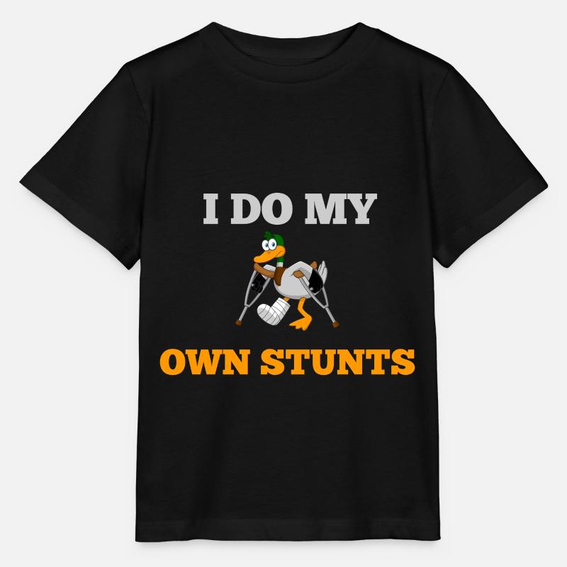 I do my own stunts funny duck - Stanley/Stella Kinder T-Shirt MINI CREATOR  - Schwarz