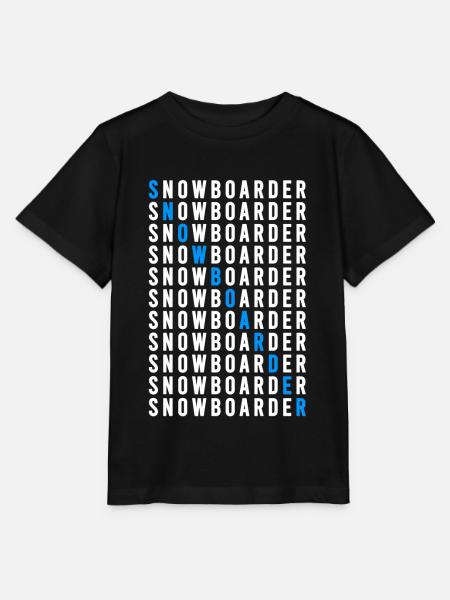 Snowboarder - Stanley/Stella Kinder T-Shirt MINI CREATOR - Schwarz