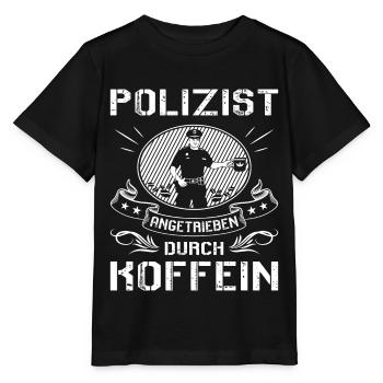 Polizei Polizist Polizisten Polizeibeamter - Stanley/Stella Kinder T-Shirt MINI CREATOR  - Schwarz - Vorne - Mikhail (115cm)
