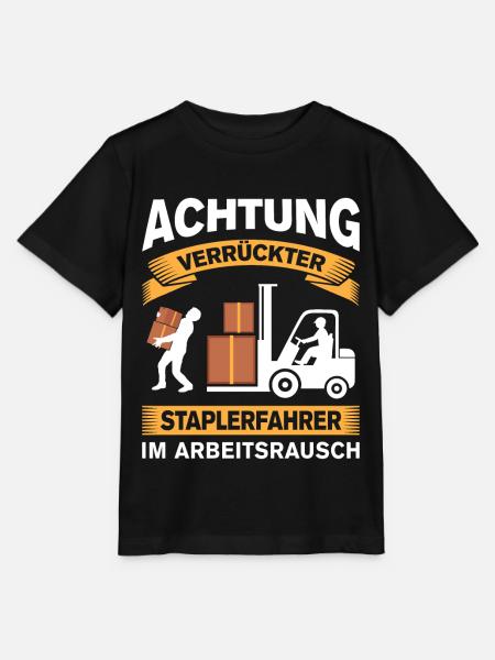 Lagerarbeiter Logistiker Stapler Staplerfahrer - Stanley/Stella Kinder T-Shirt MINI CREATOR - Schwarz