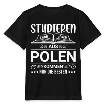 Studieren kann jeder Polen Pole - Stanley/Stella Kinder T-Shirt MINI CREATOR  - Schwarz - Vorne - Mikhail (115cm)