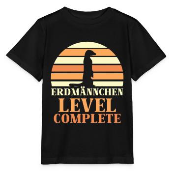 Erdmännchen Level Complete - Stanley/Stella Kinder T-Shirt MINI CREATOR  - Schwarz - Vorne - Mikhail (115cm)